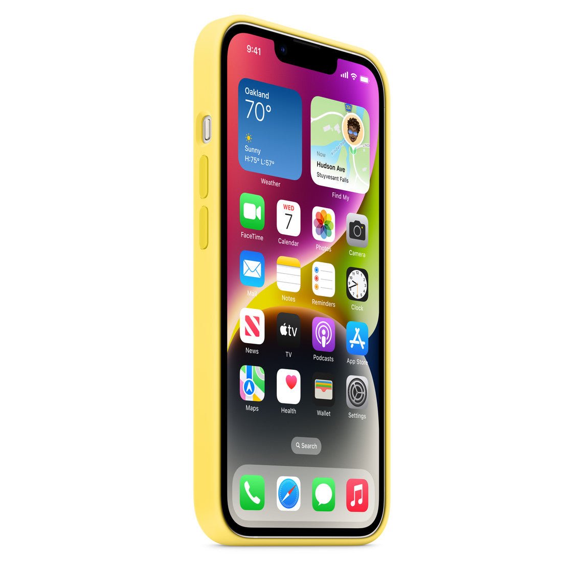 Husa de protectie Apple cu MagSafe pentru iPhone 14 Plus, Silicon Canary Yellow - mag-genius-accesorii