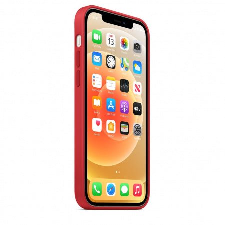 Husa de protectie Apple cu MagSafe pentru iPhone 12 Pro, Silicon - Culoare Red - mag-genius-accesorii