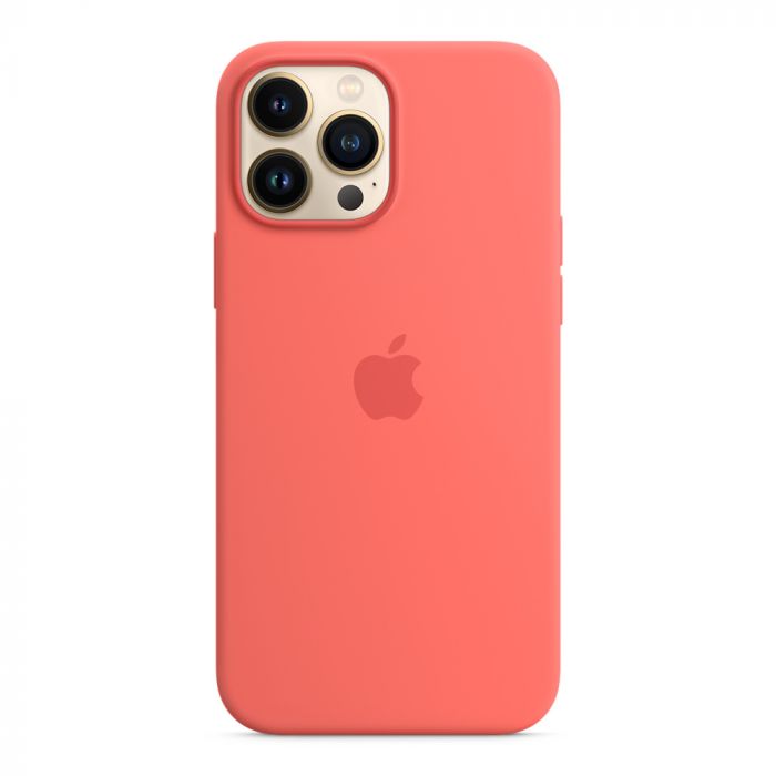 Husa de protectie Apple cu MagSafe pentru iPhone 13 Pro Max, Silicon - Culoare Pink Pomelo - mag-genius-accesorii