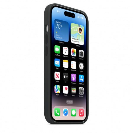 Husa de protectie Apple cu MagSafe pentru iPhone 14 Pro, Silicon Midnight - mag-genius-accesorii