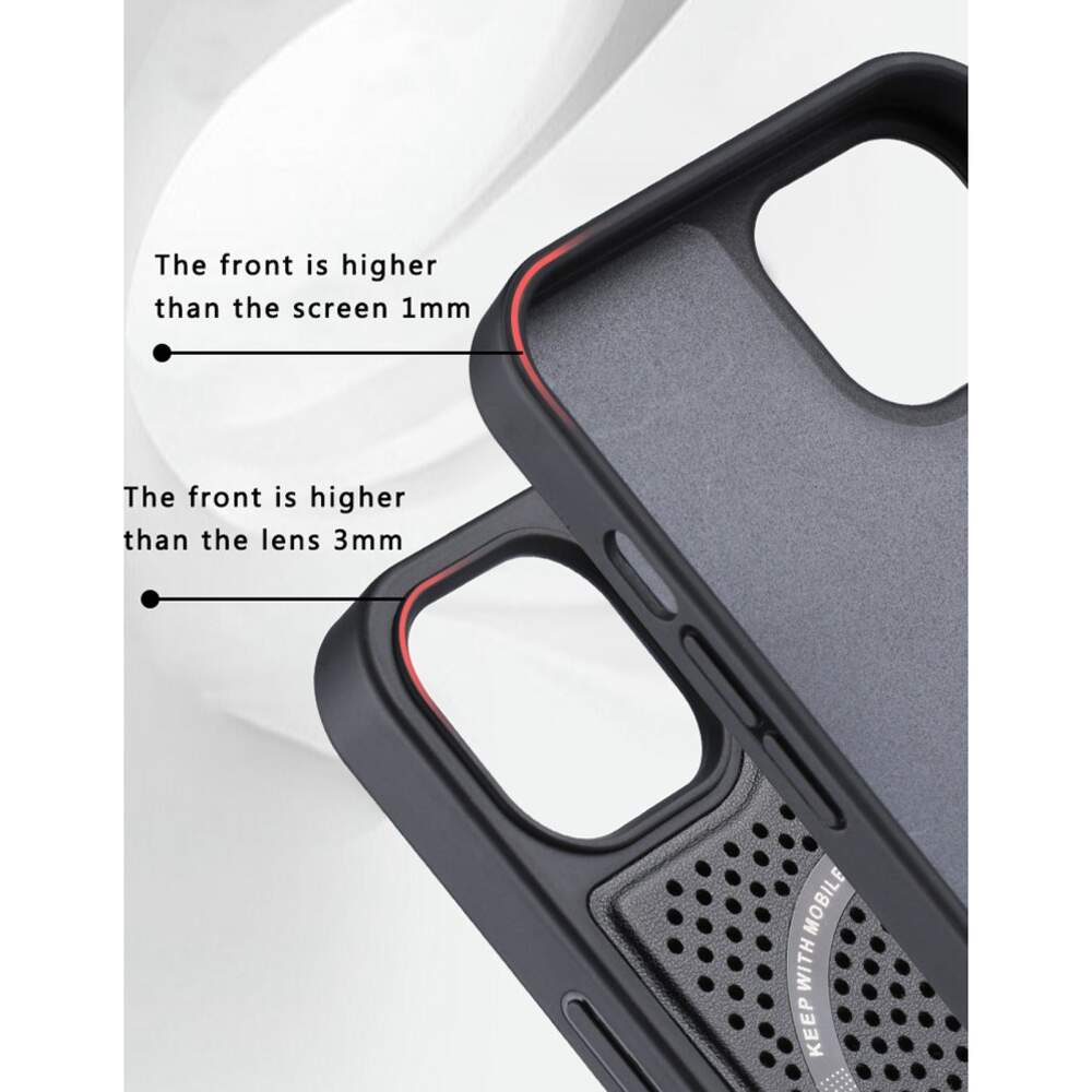 Husa de protectie Magic Magnet cu MagSafe pentru iPhone 12 Pro Max, Grafen - Culoare Negru - mag-genius-accesorii